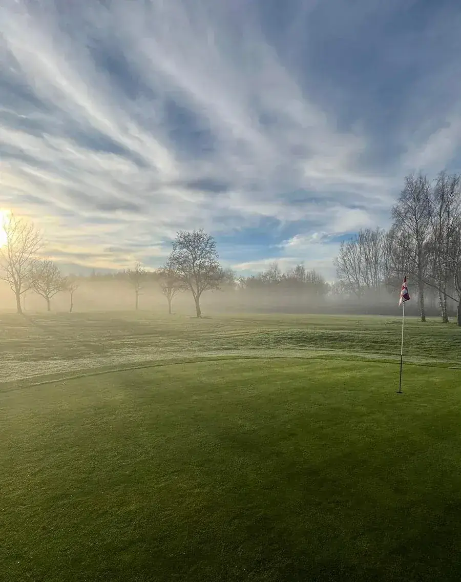 Misty morning over the course