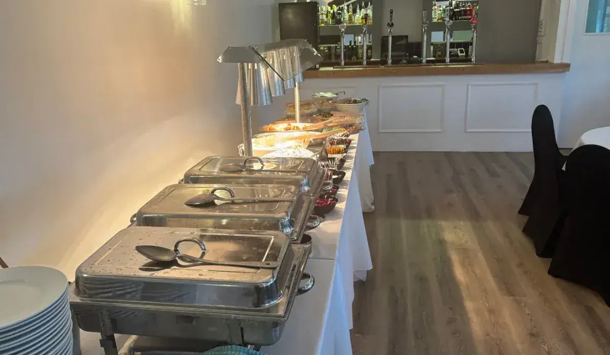 Buffet service set up in the function room