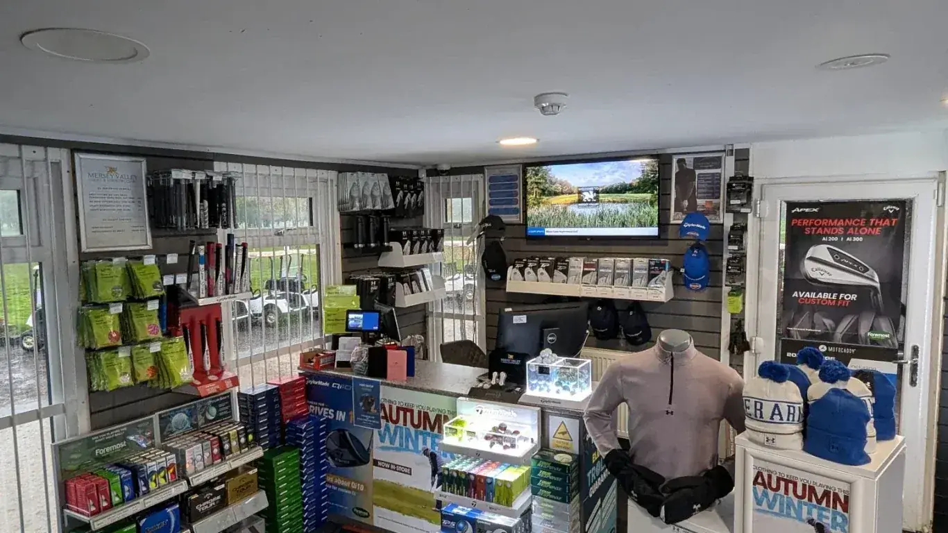 Inside the pro shop